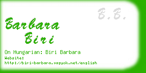 barbara biri business card